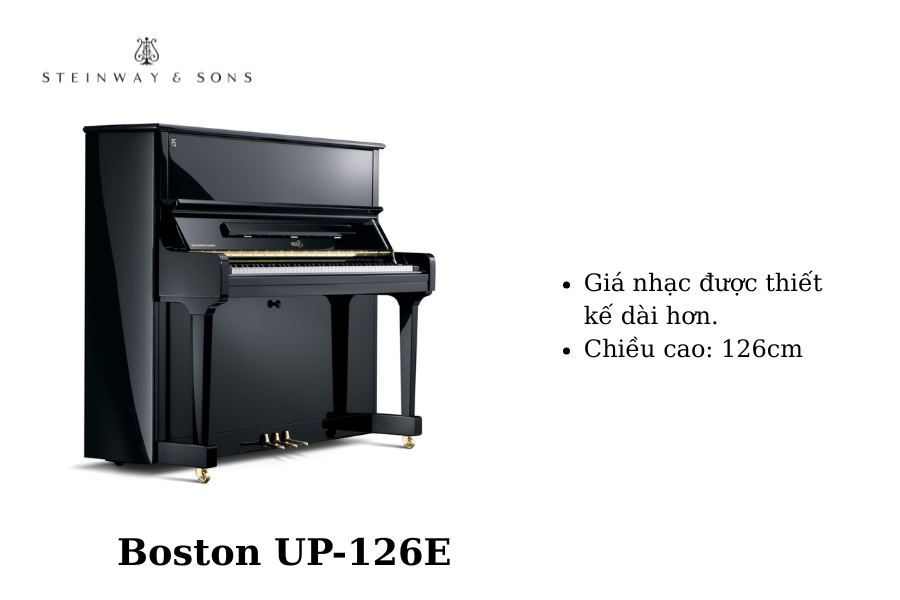Đàn boston up có màu đen sang trọng