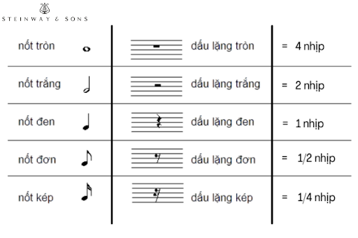 Các nốt trong piano
